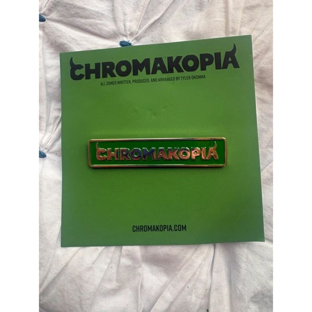 NEW Tyler The Creator Chromakopia Enamel Pin VIP Tour Merch Green Gold Horns